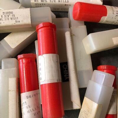 216: Vintage HSS End Mills Lot of 24