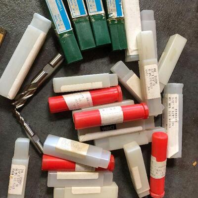 216: Vintage HSS End Mills Lot of 24