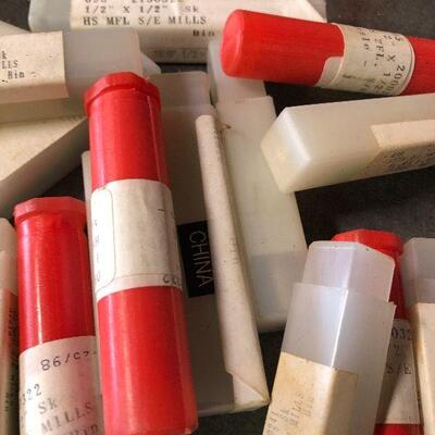 216: Vintage HSS End Mills Lot of 24