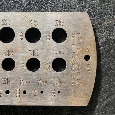 221: Vintage Starrett No.87 Wire Gage/Tap