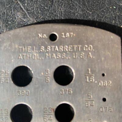 222: Vintage Starret Drill Wire Gage Charts