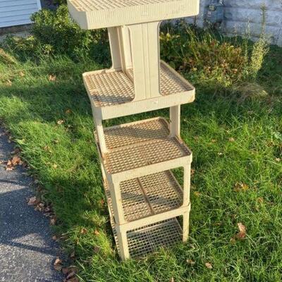 243: Vintage  plastic tiered shelf