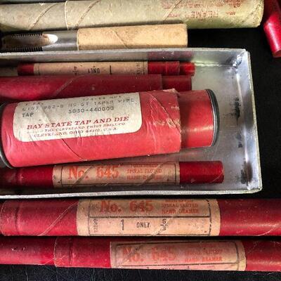 262: Vintage Cleveland and Bay State Steel Reamers, Lot, and Dies