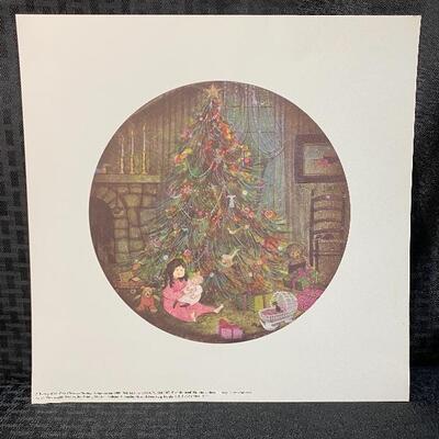 P Buckley Moss EARLY CHRISTMAS MORNING 1989 Repro Print Unframed Signed Numbered
