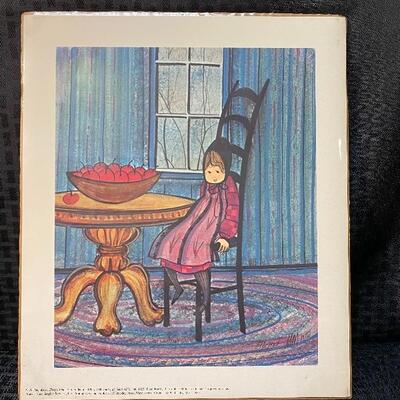 P Buckley Moss SLEEPY JANE 1985 Repro Print Unframed Signed Numbered