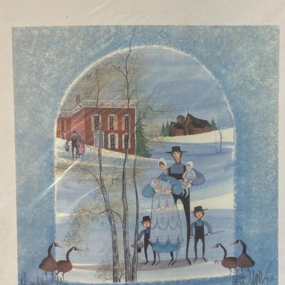 P Buckley Moss FAMILY HERITAGE 1990 Repro Print Unframed Signed Numbered