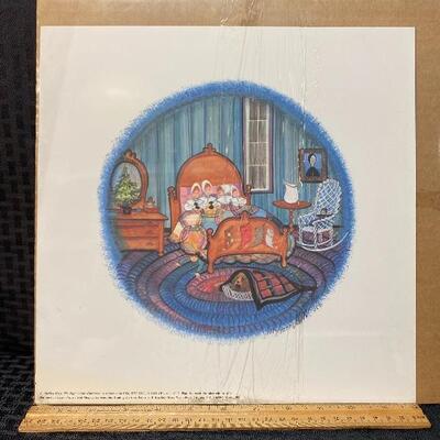 P Buckley Moss THE NIGHT BEFORE CHRISTMAS 1984 Repro Print Unframed Signed Numbered