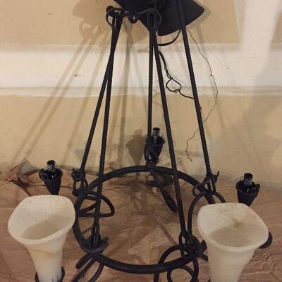 25% OFF LISTED PRICE! Wrought Iron Candle Five Light Chandelier