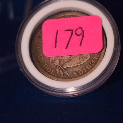 1875 seated liberty with arrows  179