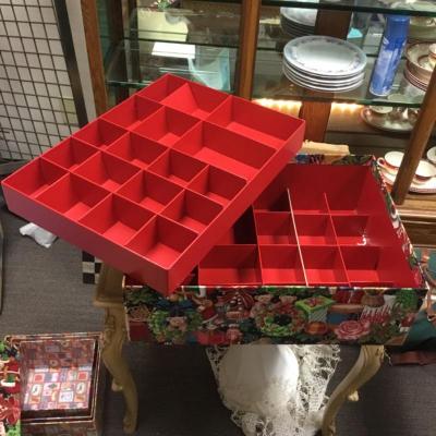 Large Fabric Covered Holiday Organizer Box