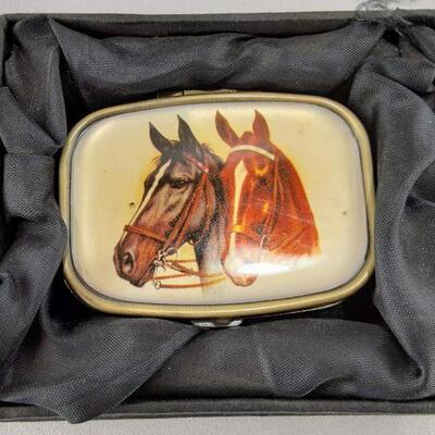 Pair of Horses Pill Box