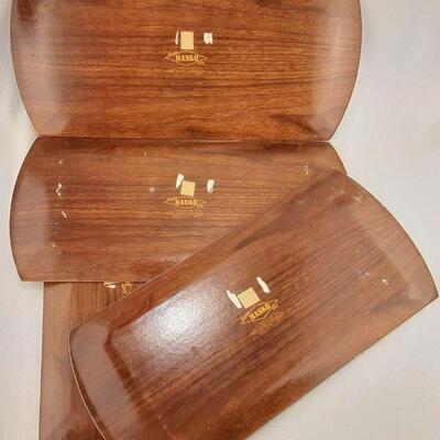 Hasko Faux Wood Trays with Puppies