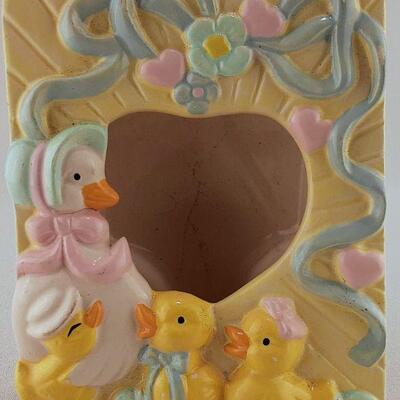 Ceramic Ducklings Picture Frame