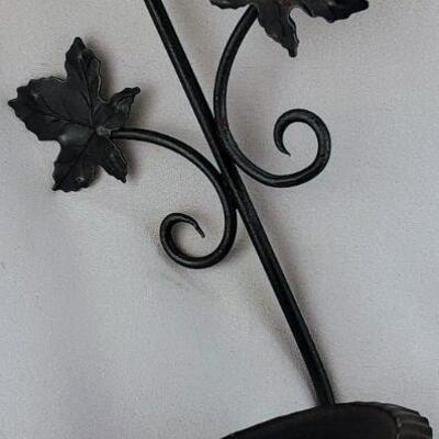 Metal Ivy Leaf Candle Holder