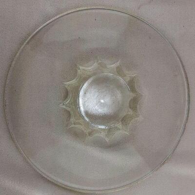Clear Glass Pedestal Plate