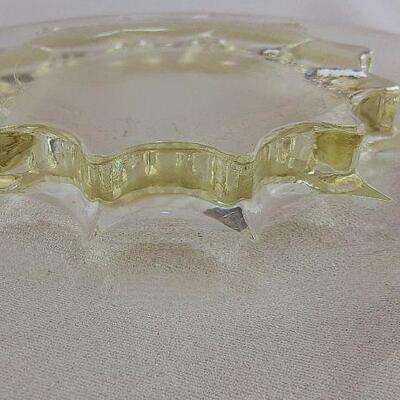 Clear Glass Pedestal Plate