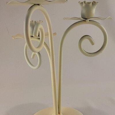 Painted Brass Candelabra