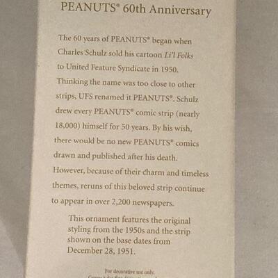 Lot #197 Hallmark Keepsake Peanuts 50th and 60th Anniversary Ornaments 