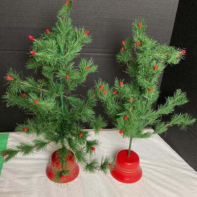 Lot #217 Pair Of Miniature Christmas Trees