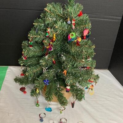 Lot #218 Miniature Decorated Christmas Tree 