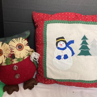 Lot #219 Holiday Pillow and Plush Figures 