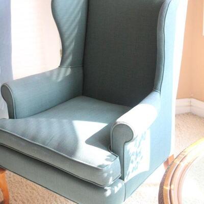 Lot 5 Blue Wingback Chair #2