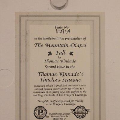 Lot 29 Thomas Kinkade Fall Series Wall Plaque 