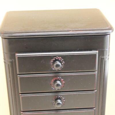 Lot 32 Black Jewelry Storage Standing Case