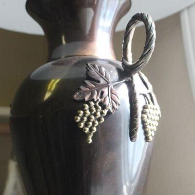 Lot 41 Lrg. Grape Metal Table Lamp