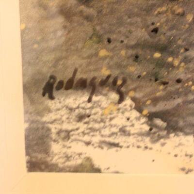 Lot 76 Framed Art of Bid in Tree