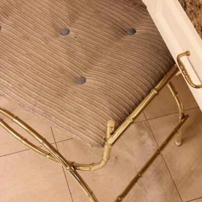 Lot 78 Brass Vanity Bench 