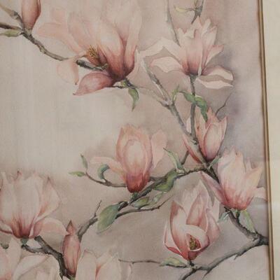 Lot 88 Brass Framed Floral Watercolor 'Dottie Reitz'