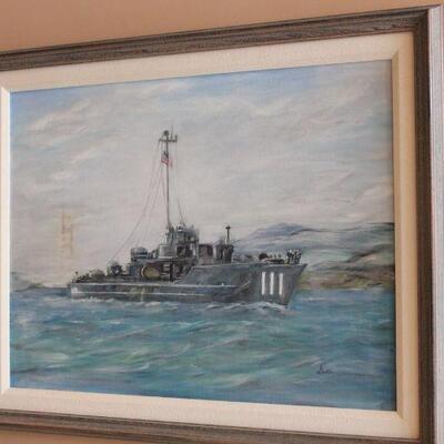 Lot 89 Org. Oil Ship Painting 'Dottie Reitz'