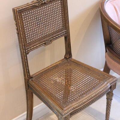Lot 101 Ornate Wood Cane Chair