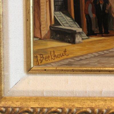 Lot 102 Pair of Signed Original Oil Panel Paintings by Jan Beekhout