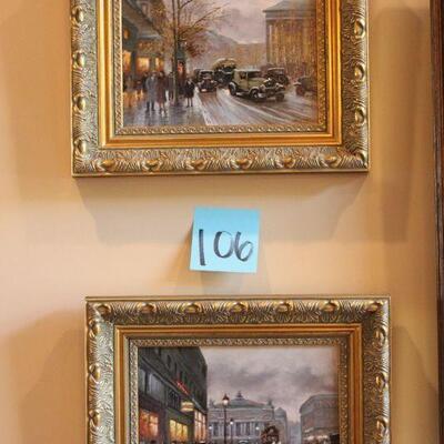 Lot 106 Pair of Signed Original Oil Paintings ‘Boyer’