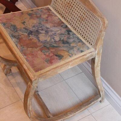 Lot 107 Vintage Cane Back Vanity Chair