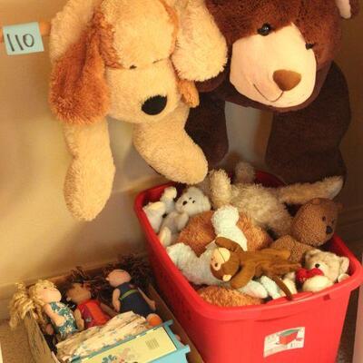 Lot 110 Children's Toys, Dolls, & Stuffed Animals