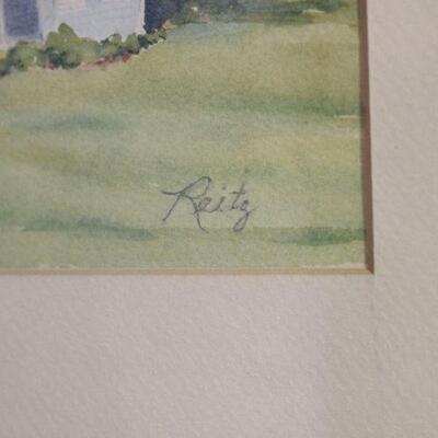 Lot 142 Framed Original Watercolor by 'Dottie Reitz'