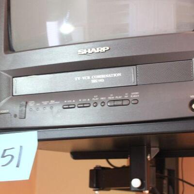 Lot 151 Sharp VHS TV w/ Wall Mount