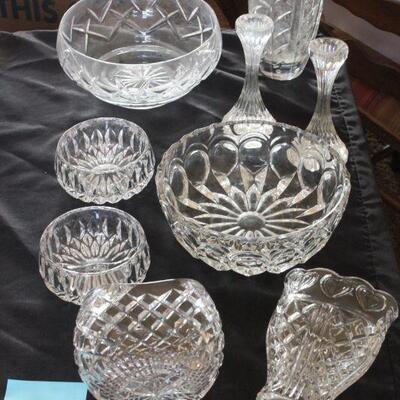 Lot 164 Lead Crystal/Cut Glass Misc. Serving Pieces