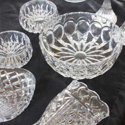 Lot 164 Lead Crystal/Cut Glass Misc. Serving Pieces