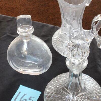 Lot 165 Lead Crystal/Cut Glass Pitchers & Decanters