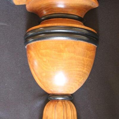 Lot 168 Made in Italy Wood 13"T Wall Sconces or Bookends