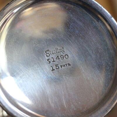Lot 173 Sterling/Crystal Cream & Sugar