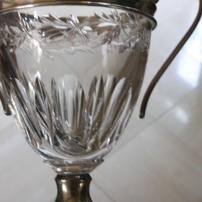 Lot 173 Sterling/Crystal Cream & Sugar