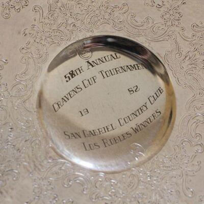 Lot 177 Vintage Silver Trophies/Awards #2 1982, 86' Golf