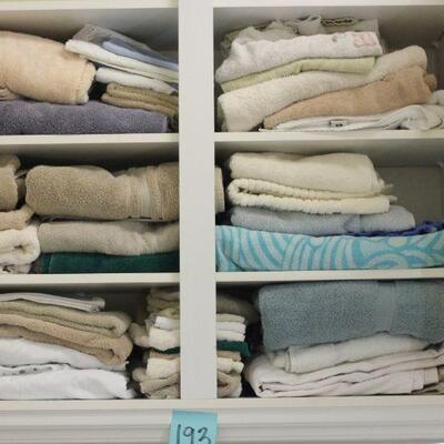 Lot 193 Contents of Laundry Room Linen Closet