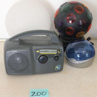 Lot 200 Radio, Disco Light & More