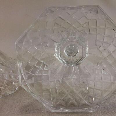 Glass Candlestick Pair